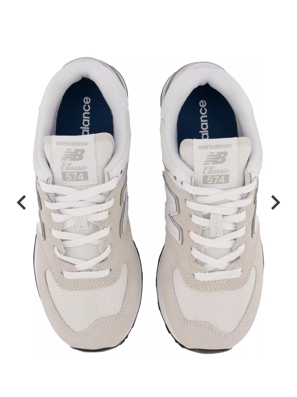 New Balance 574 Sneakers in White and Light Gray